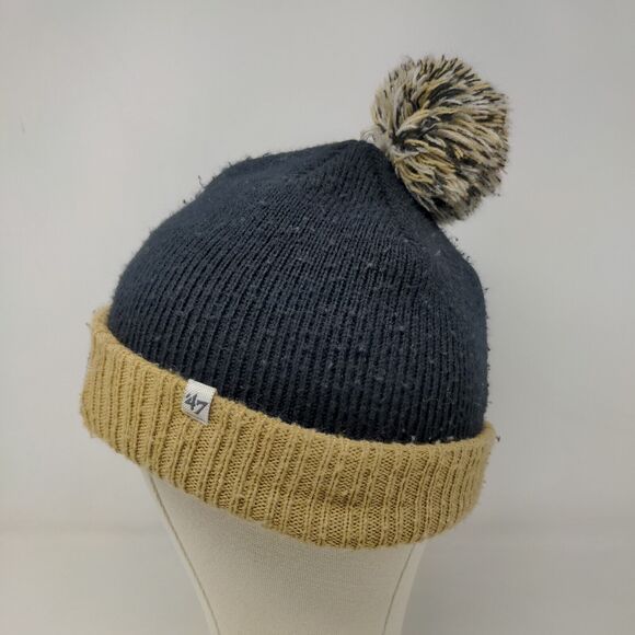 '47 Brand Boy's Knit Beanie Hat Blue Gold size Youth Notre Dame Fighting Irish - Picture 4 of 11